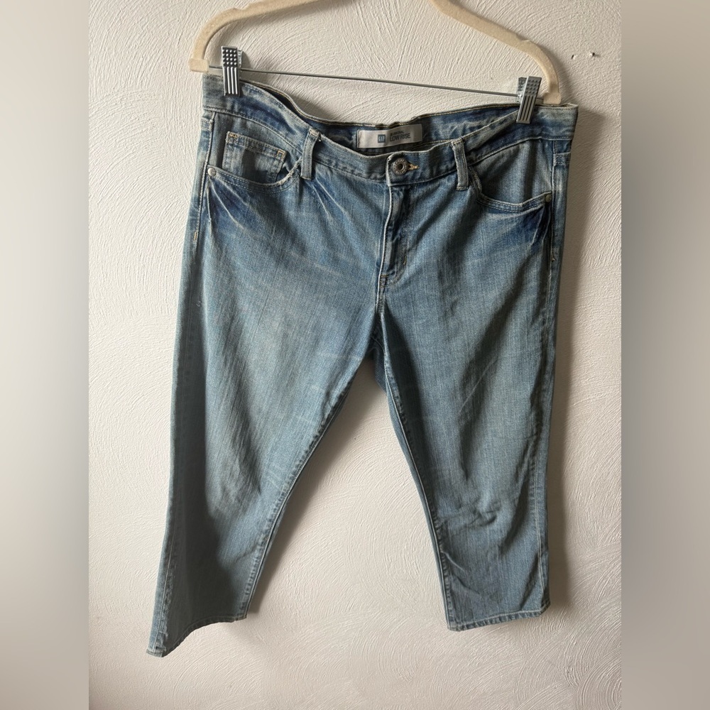 Y2K 2002 GAP Original Low Rise Dusty Wash Crop Capri Jeans 12R Vintage EUC - Picture 3 of 6